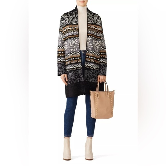 Fuzzi Nordique Cardigan in Black - Size M - Picture 2 of 15